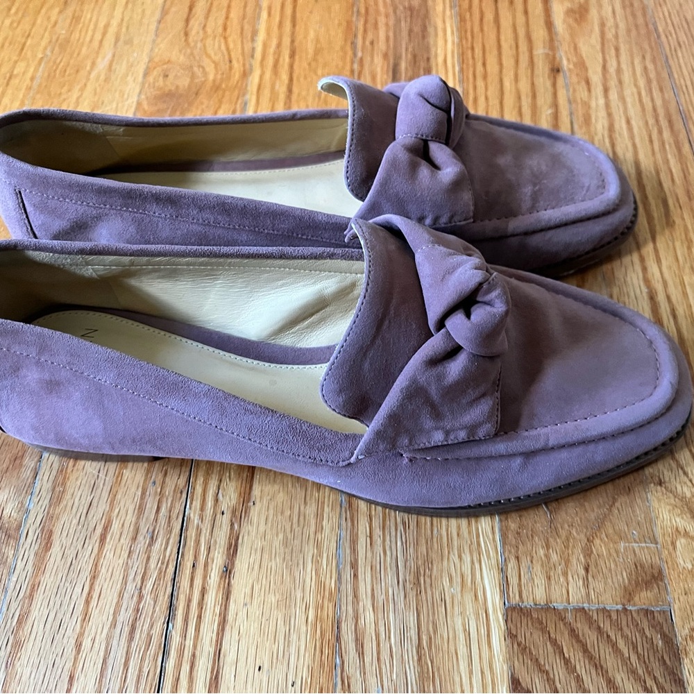 Alexandre Birman Suede Bow Accent Loafers